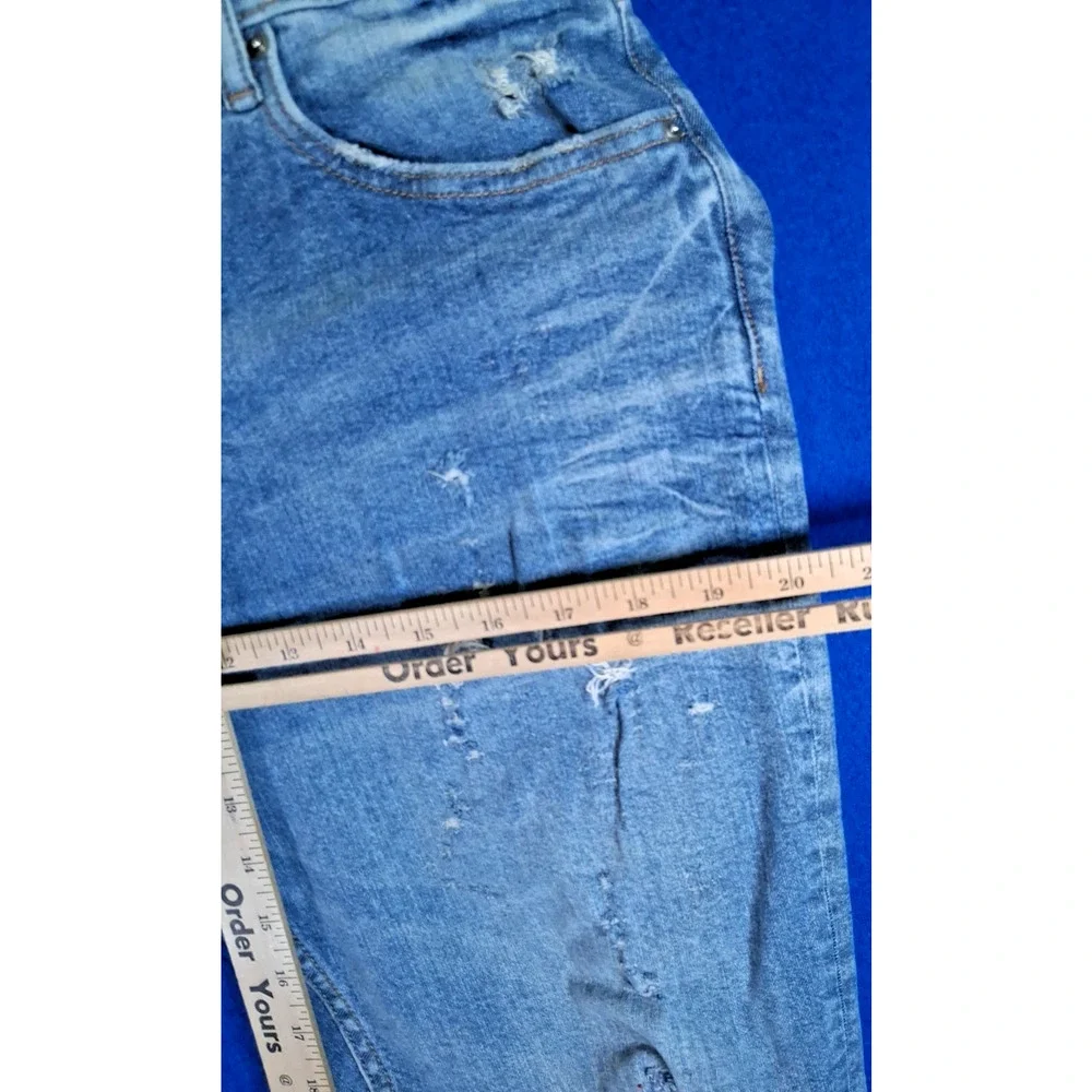 ARTMEETSCHAOS Men's Distressed Skinny Jeans Size 36 Light Wash Ripped Pants